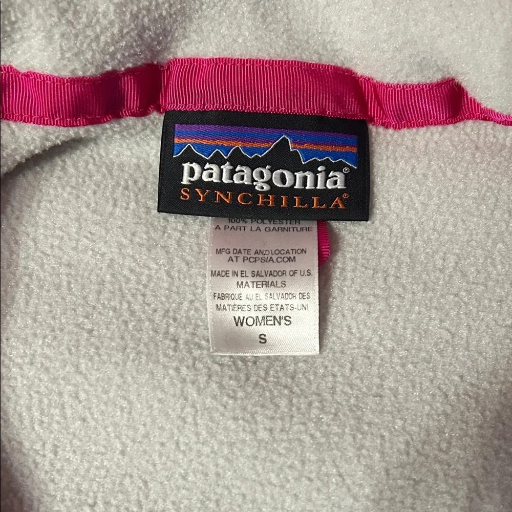 Patagonia Two-Tone Fleece Jacket with Blue Accents - Picture 2 of 6